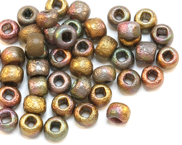 Czech Round 6/0 Etched Seead Beads