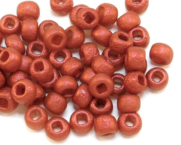 Czech Round 6/0 Etched Seed Beads