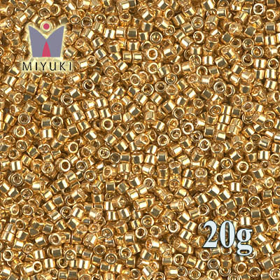 Miyuki Delica 11/0 Galvanized Yellow Gold Dyed Miyuki Delika