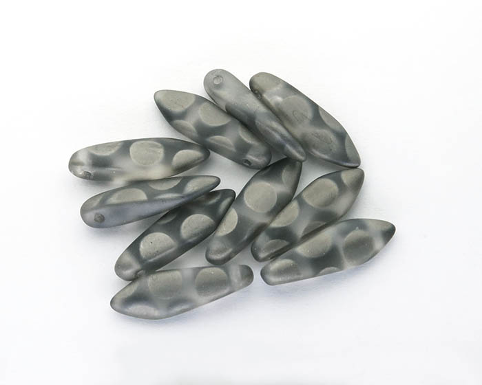 Bodeži 5x16mm 00030/2747A Crystal Chrome Dots Matted Češke staklene perle