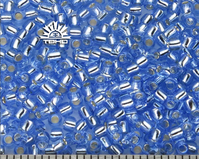 Toho Round 11/0 Silver-Lined Lt. Sapphire Toho Seed Beads
