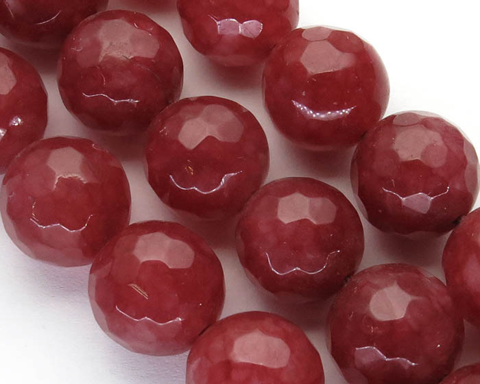 Candi Jade 12mm Facet - (02) Red Wine Poludrago kamenje