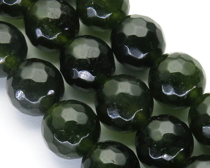 Candi Jade 12mm Facet - (03) Dark Green Poludrago kamenje