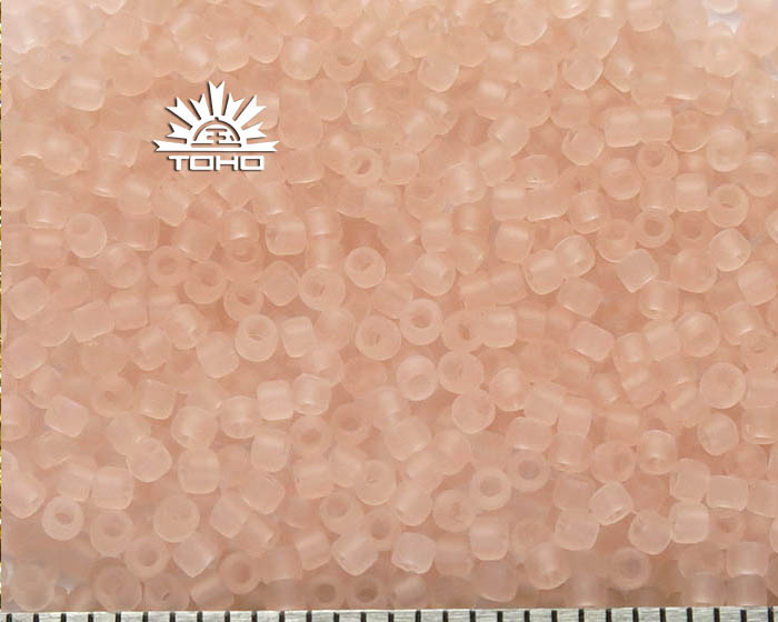TR-15-11F Toho Round 15/0 Transparent Frosted Rosaline Toho Seed Beads