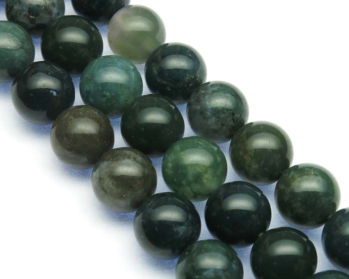 Ahat Moss 8mm - Zeleni Poludrago kamenje