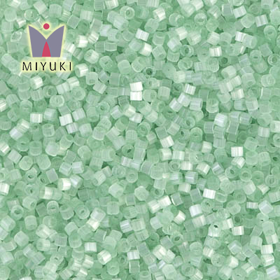 DB0828 Miyuki Delica 11/0 Pale Green Silk Satin Miyuki Delica