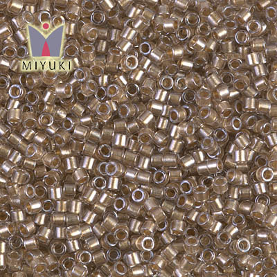 DBM0907 Delica 10/0 Sparkling Crystal Lt Bronze Lined Seed Beads