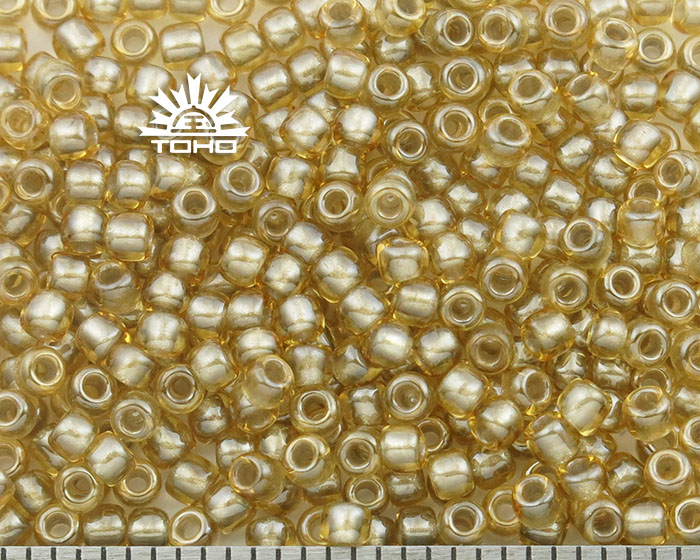 TR-11-286 Toho Round 11/0 Silver-Lined Pale Amber Seed Beads