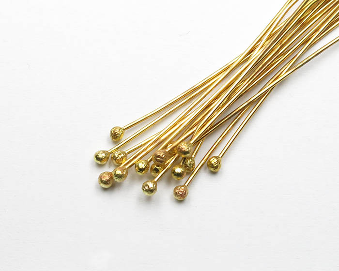 Pin sa kuglicom zlatne boje 40mm Komponente za nakit