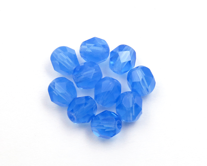 31010 Firepolish 6mm Milky Sapphire Facetovane staklene perle