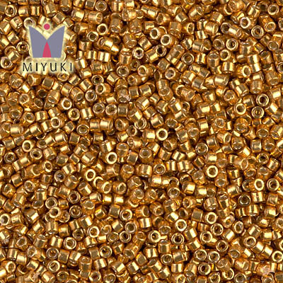 DB1833 Miyuki Delica 11/0 Duracoat Galvanized Yellow Gold Miyuki Delica