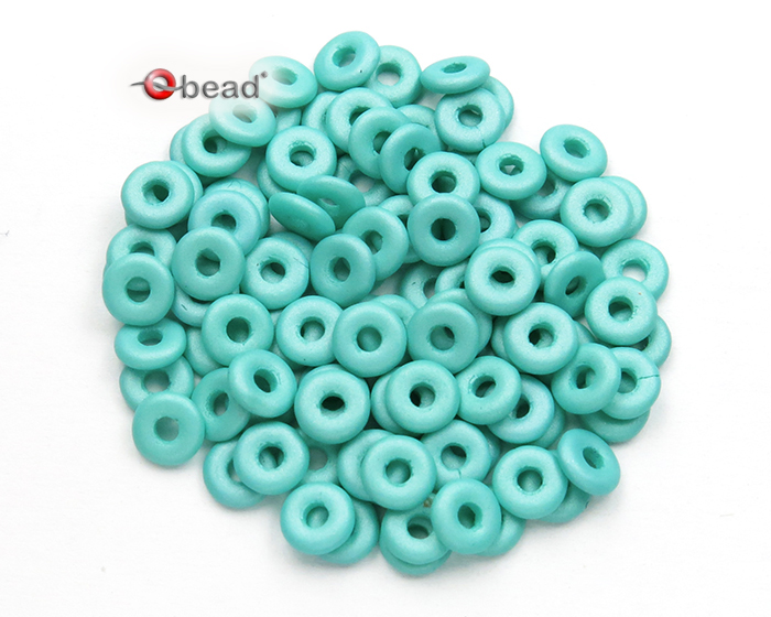 O-Bead 2x4mm 02010/29569 Alabaster Pastel Turquoise