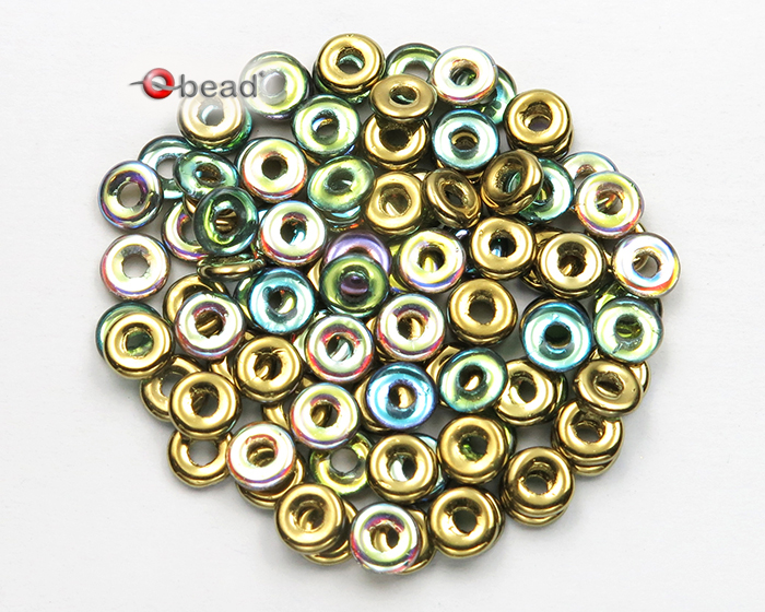 O-Bead 2x4mm 00030/98536 Crystal Golden Rainbow Staklene perle i biseri