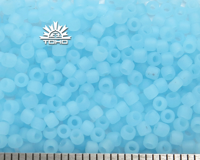 TR-11-143F Toho Round 11/0 Ceylon Frosted Aqua Toho Seed Beads