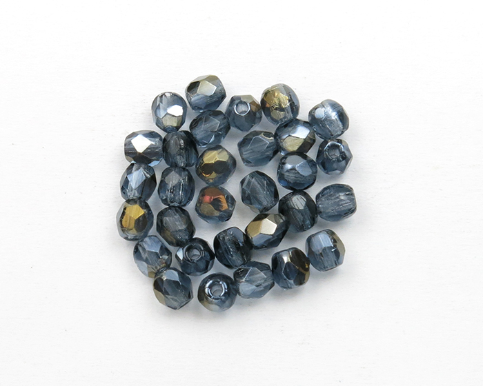 FP03_30330-ZR Firepolish 3mm Bronze Iris - Montana Blue Facetovane staklene perle