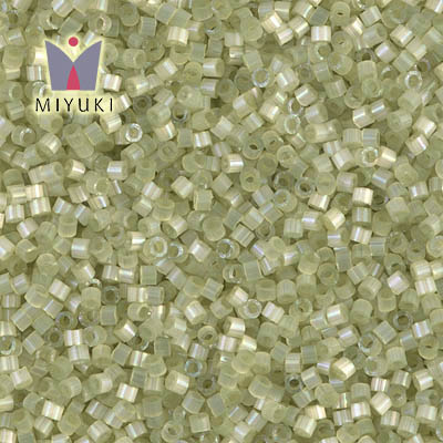DB1815 Miyuki Delica 11/0 Dyed Pale Lime Silk Satin Miyuki Delica Cilindri Seed Beads
