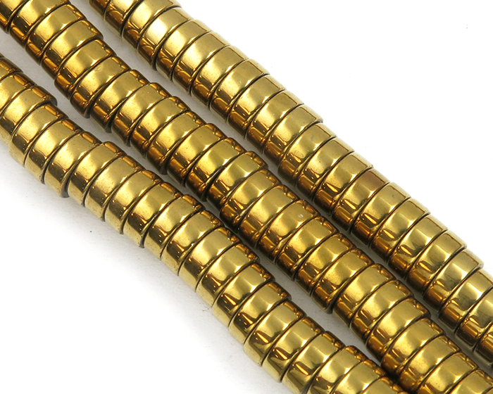 HEM_6M-15 Hematit Old Gold - Disk Ravni 2x6mm Hematit - Hemalike