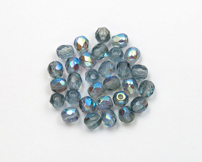 FP03_30330-X Firepolish 3mm Montana Blue AB Staklene perle
