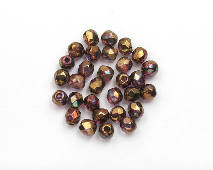 FP03_00030-LH Firepolish 3mm Crystal Bronze Vega Staklene perle
