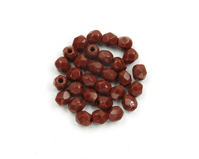 FP03_13630 Firepolish 3mm Opaque Burgundy Facetovane perle