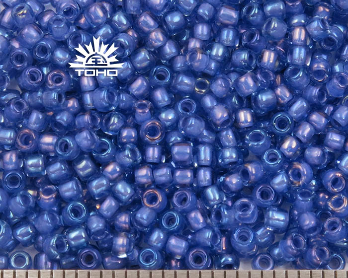 TR-11-934 Toho Round 11/0 Inside Color Lt Sapphire/ Purple Lined Seed Beads
