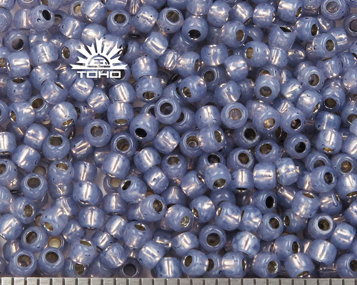 TR-11-PF2124 Toho Round 11/0 PermaFinish Silver-Lined Milky Tanzanite Seed Beads