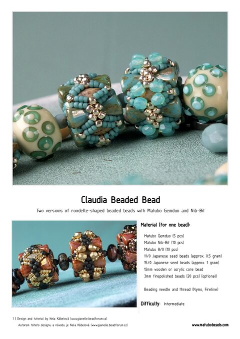 Claudia - Beaded Bead