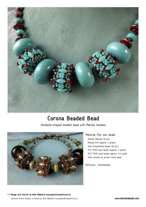 Corona - Beaded Bead